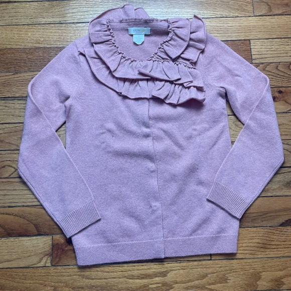 Crewcuts Other - Crewcuts (J Crew)  Cashmere Ruffle Front Cardigan Sweater, size 8